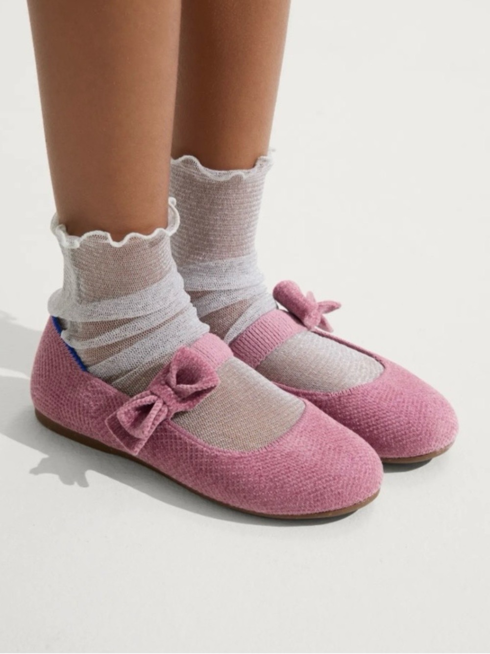 Rothy's Pink Bow Mary Jane Flats for Kids